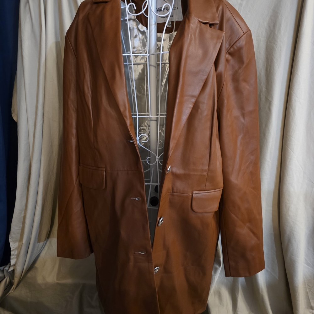Juicy Couture Men's Trench Coat in Chestnut Brown
